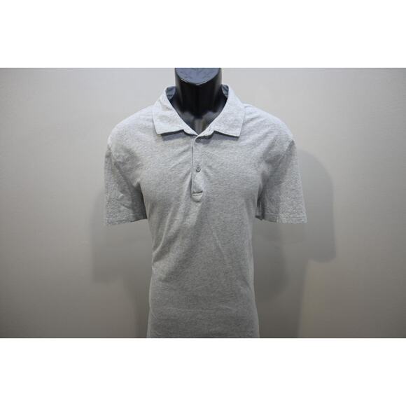 Armani Exchange AX Designer Polo Shirt Stretch Gray Short Sleeve Mens Size XL - Picture 2 of 7